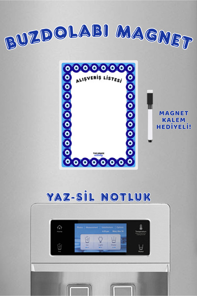 The Grade Summer Sil Not Notepad Shopping List Evil Eye Bead Themed Home Decoration Magnet Refrigerator Notepad