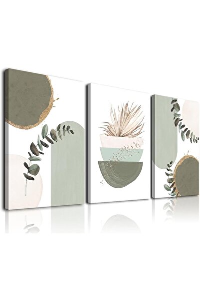 KBKBART Boho Style Green Sage Wall Art by