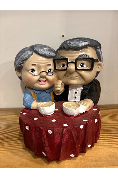 cemfa Masada Kahve İçen Dede Nene Polyester Büyük Boy