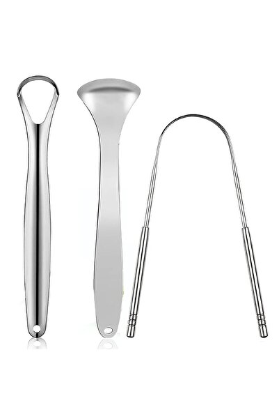 Choice 3 قطع مكشطة لسان معدنية ممتازة قطعة واحدة/3 قطع منظفة للكبار والصغار، محمولة من الفولاذ المقاوم للصدأ