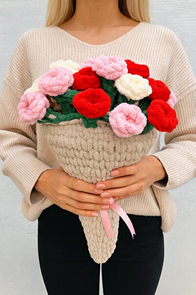 MeSin Store HEDİYELİK BUKET BATTANİYE İSTENİLEN RENKLERDE ÖRÜLEBİLİR SOLMAYAN...