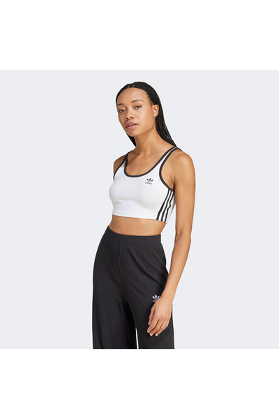 adidas Adicolor 3-Stripes Kadın Beyaz Kolsuz T-Shirt