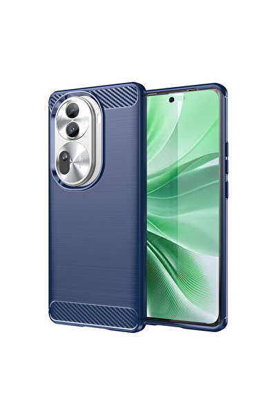 Optim Solution Husa Carbon Resistance pentru Oppo Reno11 Pro, Anti-Soc, Albastru