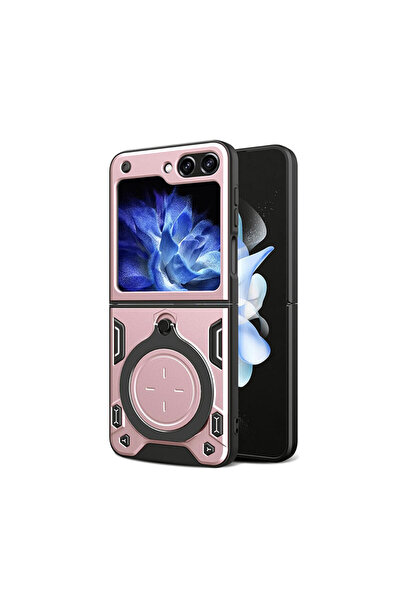 Optim Solution Husa SurveilProRingpentru Samsung Galaxy Z Flip6 / Flip 6, Inel Rotativ, Roz