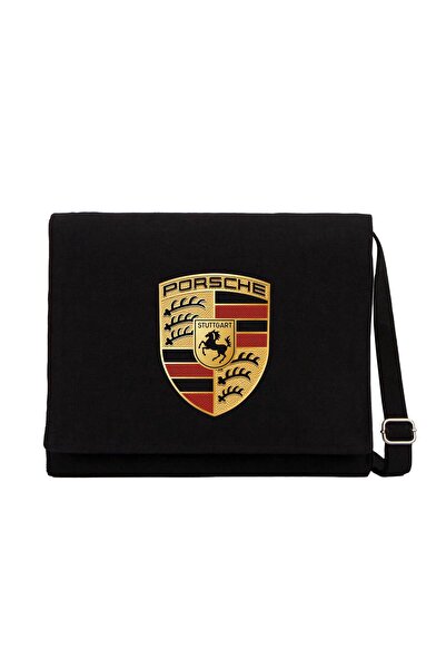 CrowsGate Porsche logo crno platno Poštarska torba