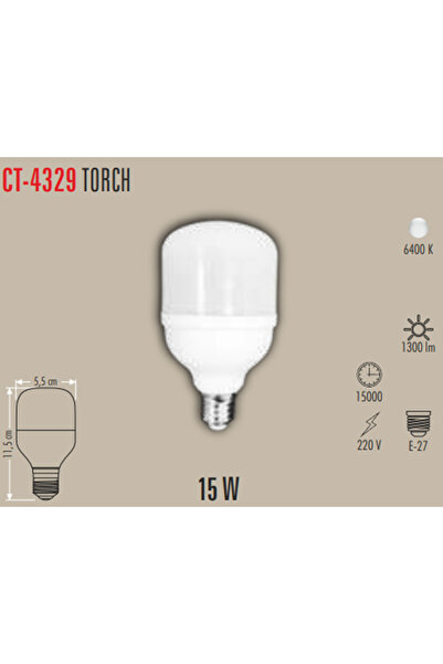 Cata 15W LED Ampul E27 Beyaz Işık 1500 Lümen (100W Eşdeğer)