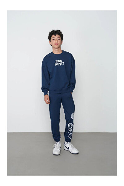 QUEEN KİDS Boy's Suit 8133 2 Thread Mıckey Indigo