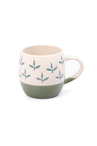 CAVO Beige green ceramic mug 450 ml