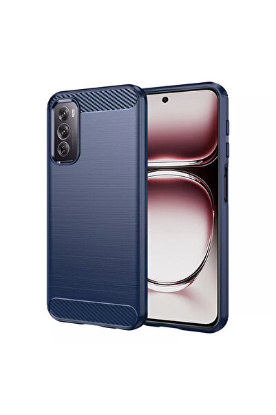 Optim Solution Husa Carbon Resistance pentru Oppo Reno12 Pro, Anti-Soc, Albastru