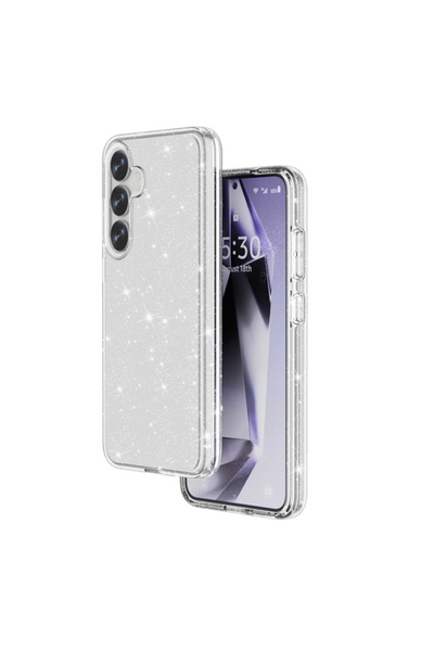 Optim Solution Husa TPU Dazzle pentru Samsung Galaxy S25, Sparkling Design, Transparent
