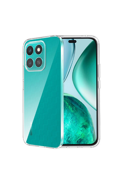 Optim Solution Висококачествен прозрачен TPU калъф за Honor X8c, диамантен ди...