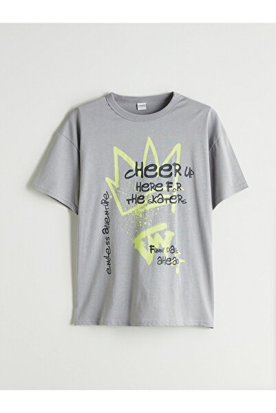 LC Waikiki Vlastita brendirana majica za dečake nove sezone okrugla kragna