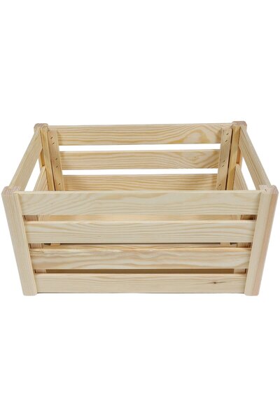SHOPIENS Storage box, foldable, rectangular, wood, , 44 x 29.5 x 23.5 cm