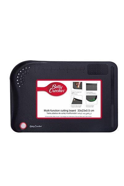 BETTY CROCKER لوح تقطيع بلاستيكي متعدد الوظائف آمن للاستخدام في غسالة الأطباق...