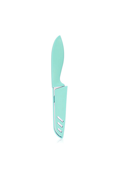 Fissman Utility Vegetable And Fruit Knife With Sheath Blue Green 21cm