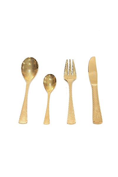 Generic طقم ملاعق 24 قطعة لون روز جولد