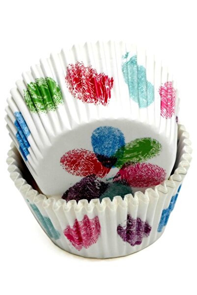 Chef Craft 50-Count Thumbprint Baking Cups, Multicolor