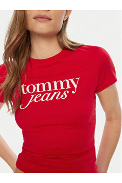 Tommy Jeans Women's T-Shirt DW0DW19447 Red
