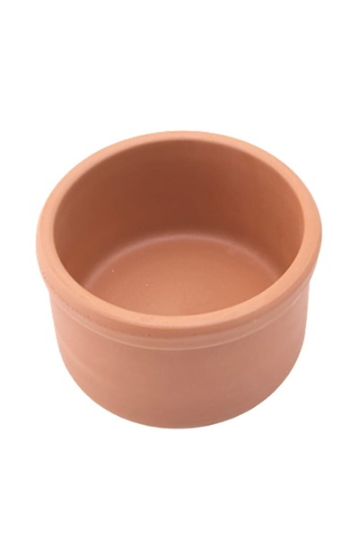 ELİZİ Elezi 2-Piece Round Heat Resistant Clay Pot Brown 1L