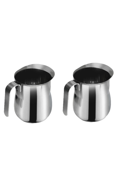 Raki Set 2 latiere, cana inox pentru lapte 350ml