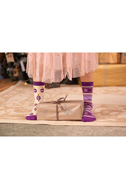 Pirin Hill Коледни памучни чорапи Arty Socks Purple Globes