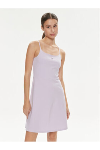 Tommy Jeans Rochie de vară pentru femei DW0DW17988 violet