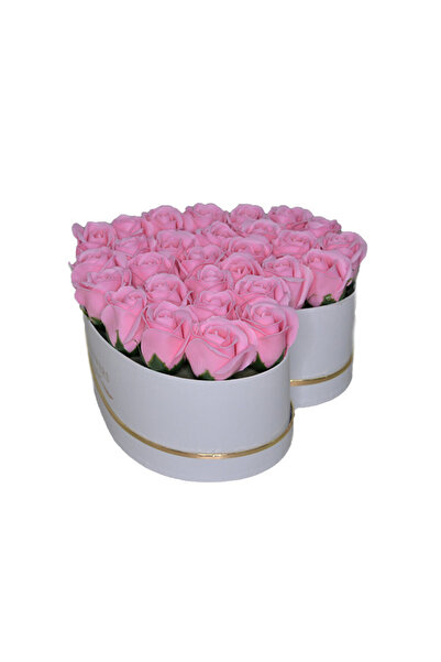 velve Aranjament floral inima cu trandafiri de sapun Special M, Roz