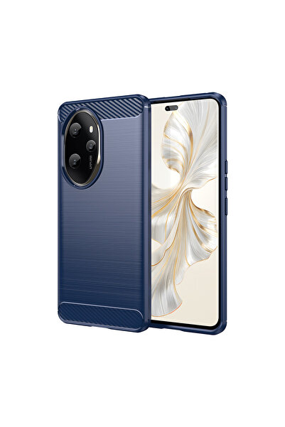 Optim Solution Husa Carbon Resistance pentru Honor 100 Pro, Anti-Soc, Albastru