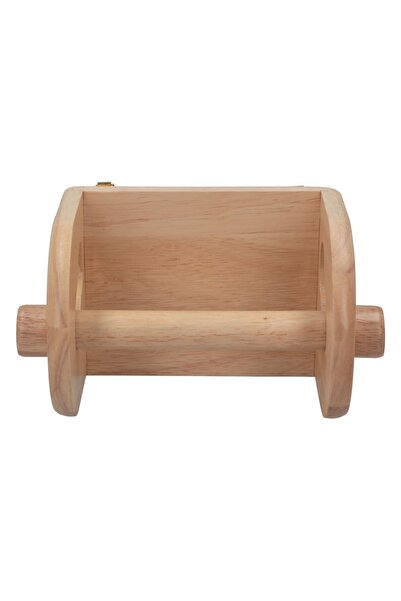 Billi Beige Rubber Wood Tissue Holder