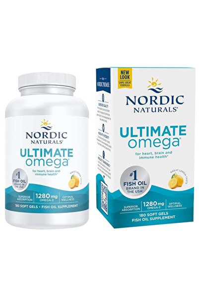 Nordic Naturals دعم أوميجا الفائق لصحة القلب مع الليمون، 180 كبسولة هلامية ناعمة
