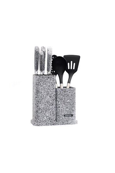 Generic 9-piece white spoon and knife set