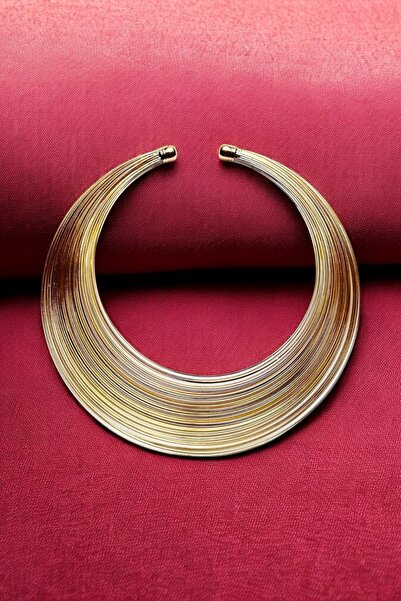 PETEK AKSESUAR METALİZE CHOKER TEL TASMA KOLYE