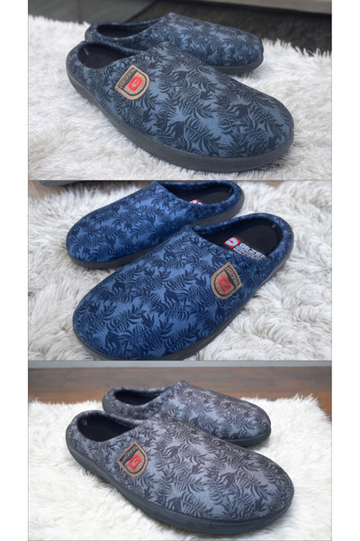 GEZER Men's Home Carpet Slippers. Guest Slippers Soft Sole Set of 3. Set of 3 Winter Men's Home Slippers