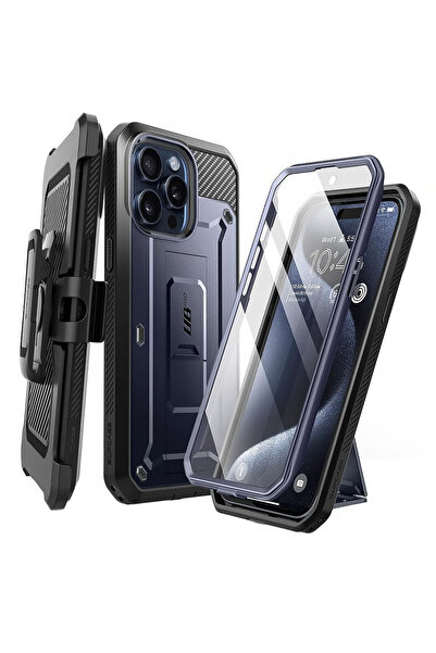 Optim Solution Husa Anti-soc pentru Apple iPhone 15 Pro Max, Belt-Clip Holste...