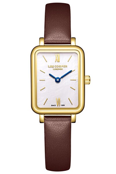 Lee Cooper Lc08208.122 Rectangular Dial Leather Strap Metal Case 3 Atm Water Resistant Brown Re