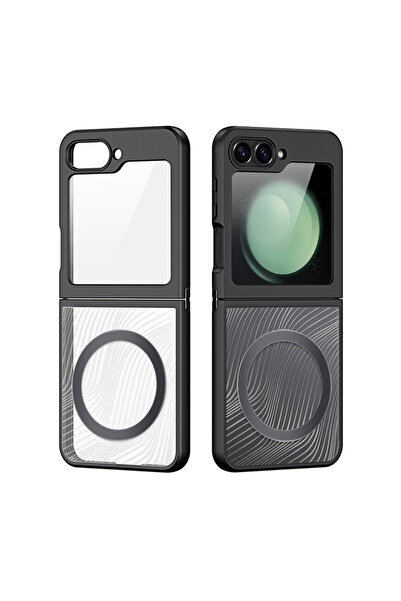 Optim Solution Husa Tip Bumper Wavy MagSafepentru Samsung Galaxy Z Flip6 / Flip 6, Transparent