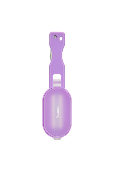 Fissman Moon Shaped Fish Scale Scraper Knife With Container Purple 20cm