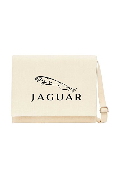 CrowsGate Jaguar Logo Крем Канава Поштова Сумка