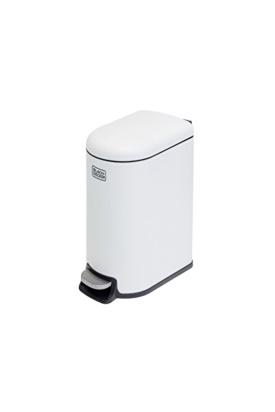 Black&Decker D-Shaped Slim Line Pedal Trash Bin 10 Liter