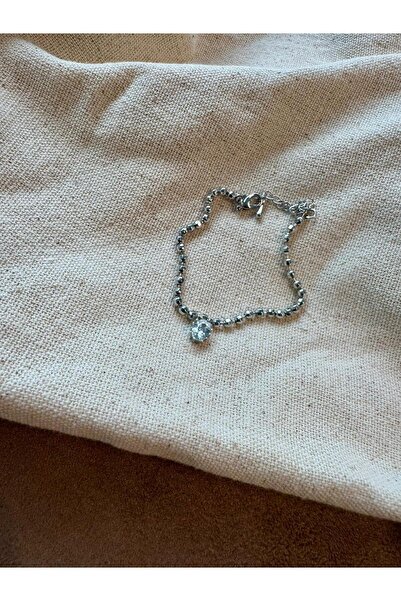 Twelve Silver Color Steel Bracelet with Tektal Detail