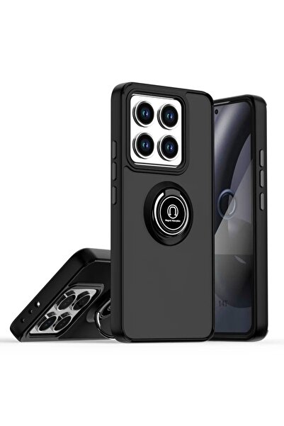 Optim Solution Husa Sheen cu Bumper TPU pentru Xiaomi 14T Pro, Inel Glinth, N...