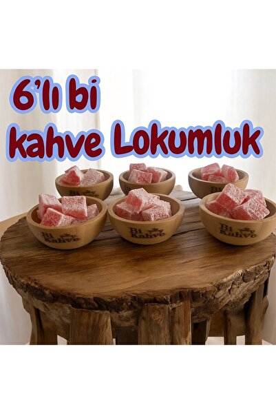 EMBazaar 6'Lı Mini Bambu Bi kahve Lokumluk/Bambu Lokumluk/Bambu Sosluk