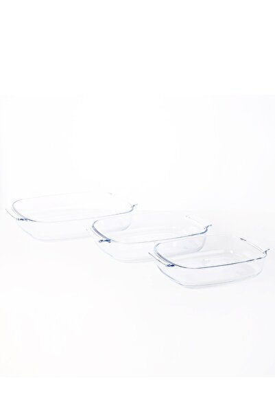 Generic 3-piece glass tray set