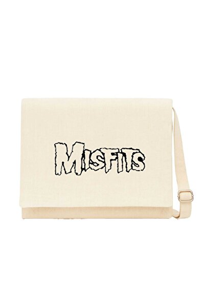 CrowsGate Misfits Logo Black Cream Canvas Messenger Bag