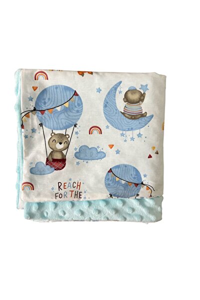 ATELIER ALEDA Patura pentru bebelusi, imprimeu ursulet, bumbac/minky, Atelier...