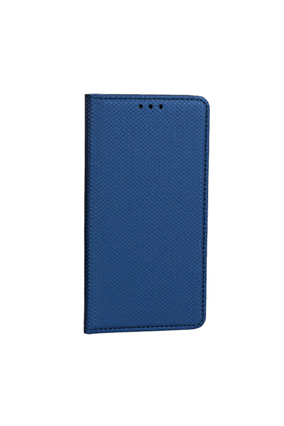 Optim Solution Husa Flip tip carte pentru Motorola Moto G84, Smart Soft Close, Texture design, Albastru