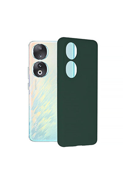 Optim Solution Husa de silicon TPU cu Microfibra pentru Honor 90, Interior Mi...