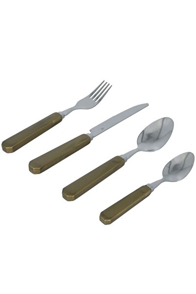 Amefa أميفا طقم أدوات مائدة مكون من 24 قطعة، ذهبي أحادي