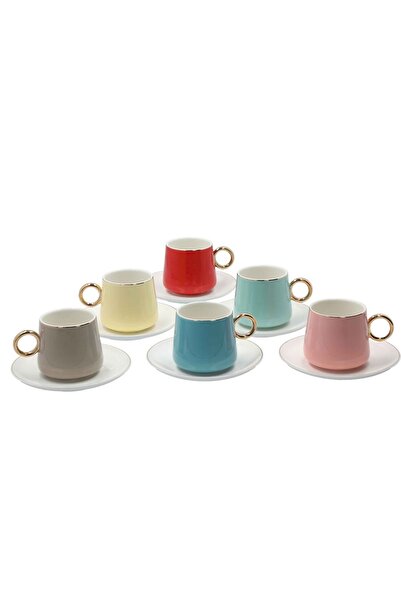 Bien Servi طقم أكواب وصحون مكون من 12 قطعة