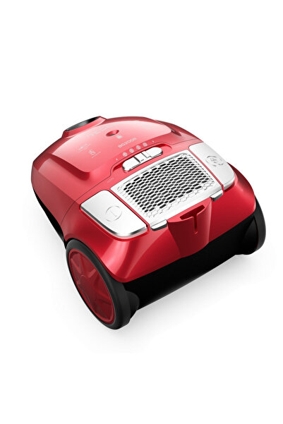 TESLA Vacuum cleaner with bag BG200R, 800W, 2 liters, HEPA washable filter, 76 dB, Red